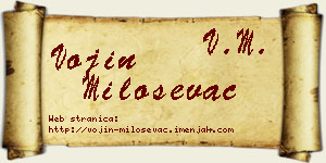 Vojin Miloševac vizit kartica